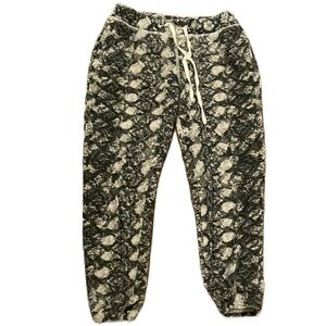 n:Philanthropy S black and grey snakeskin print joggers